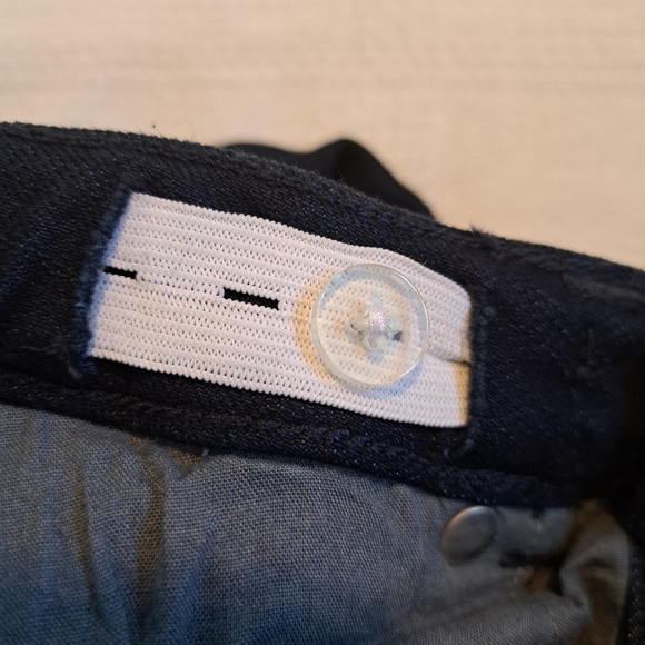 Lands' End girls size 7 S dark wash pencil leg jeans, adjustable, EUC - Picture 5 of 6